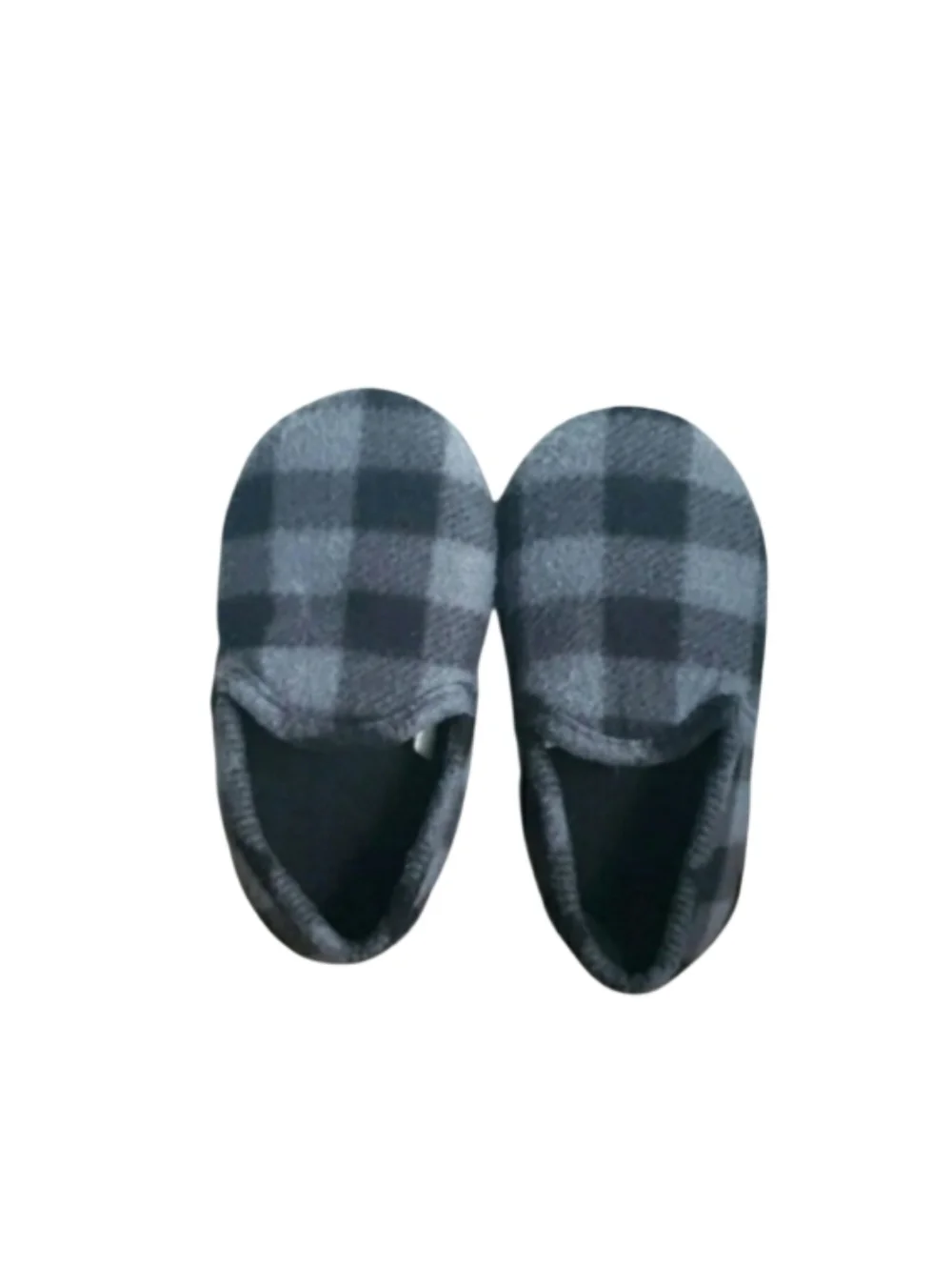 Buffalo Check Print Fleece Slip On Slippers Size 7/8